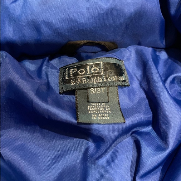 Polo Ralph Lauren puffer jacket with removable hood size 3T - Picture 3 of 5